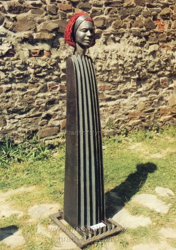 Helfštýn, VF, vstupenka č.58, Plastika od D. Homoliaka, vydavatelství elan