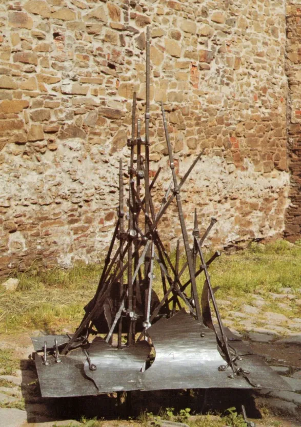Helfštýn, VF, vstupenka č.71, Plastika "Cesta vzhůru", 1987, vydavatelství Pressfoto