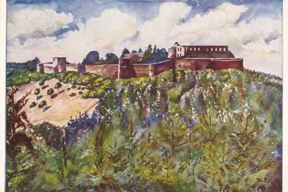 Helfštýn, VF, malíř Konst. Bušek, vydal Jakob Janota Ostrava, prošlá r. 1945