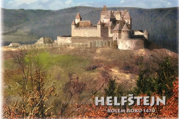 Helfštýn, formát 17x11,7, rekonstrukci zhotovil Rostislav Vojkovský, vydalo nakladatelství Putujeme, 2015