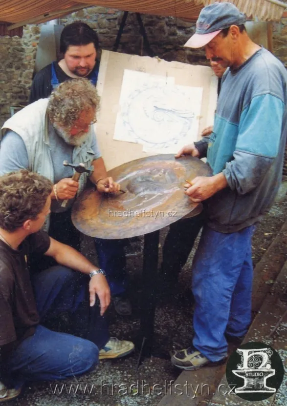 Helfštýn, VF, vstupenka č.29, Kovářské studio, lektor A Habermann, r. 1999