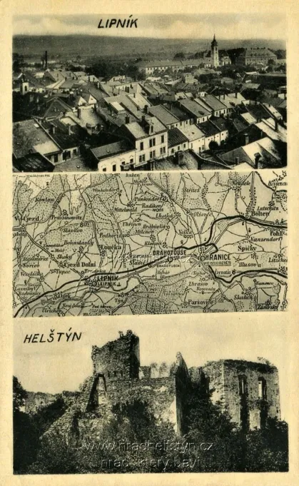 Helfštýn, MF, s mapkou, nakl. Alžběta Richtrová, 1939