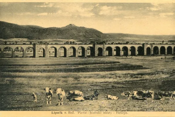 Helfštýn s viaduktem, MF, Nakl. A. Richtrová-Sotorníková, Lipník - J.Š.P.