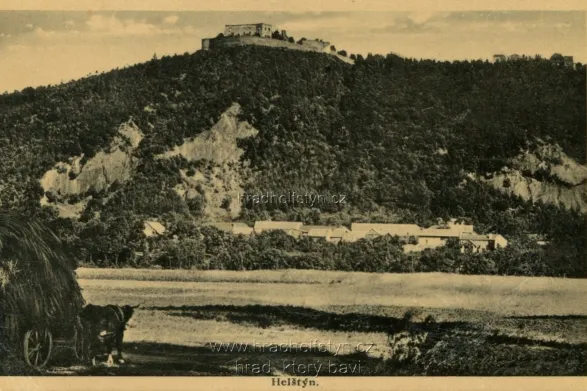 Helfštýn, MF, Nákl. A. Richtrová-Sotorníková, papír, Lipník n.B. - J.Š.P., prošlá 1934