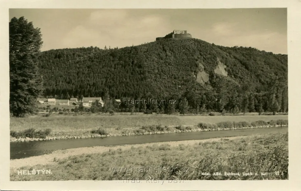 Helfštýn, MF, s Bečvou, prošlá 1937