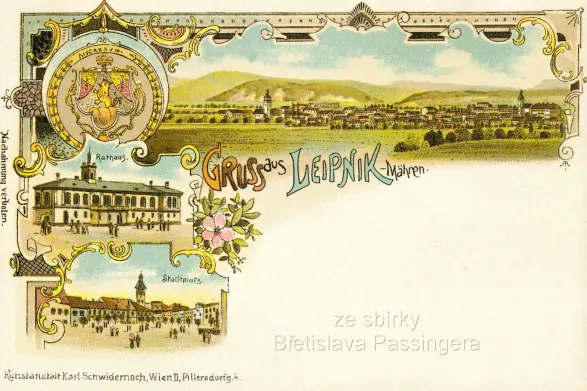 Helfštýn, litografie, (kopie ze sbírky Břetislava Passingera)