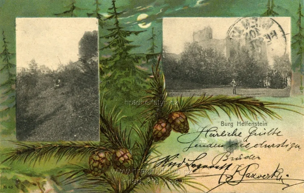 Helfštýn, MF, DA, koláž, prošlá 1901