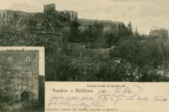 Helfštýn, MF, DA, nákladem vlastním Jan Zavadil hostinský na Helštýně