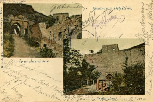 Helfštýn, MF, DA, nákladem Ed. Feitzingra v Těšíně, prošlá 1906