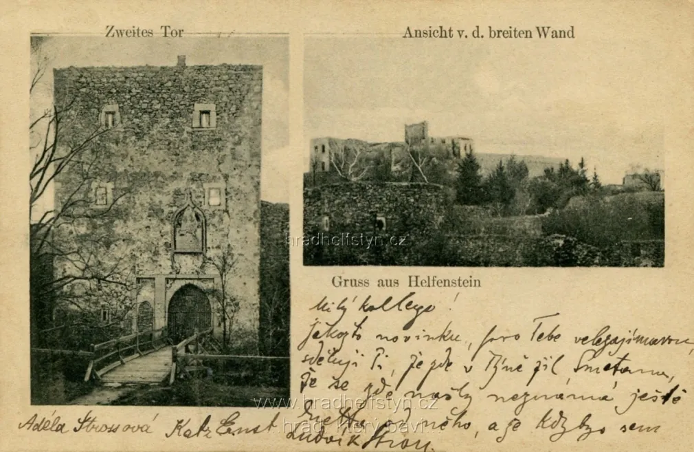 Helfštýn, MF, prošlá 1905