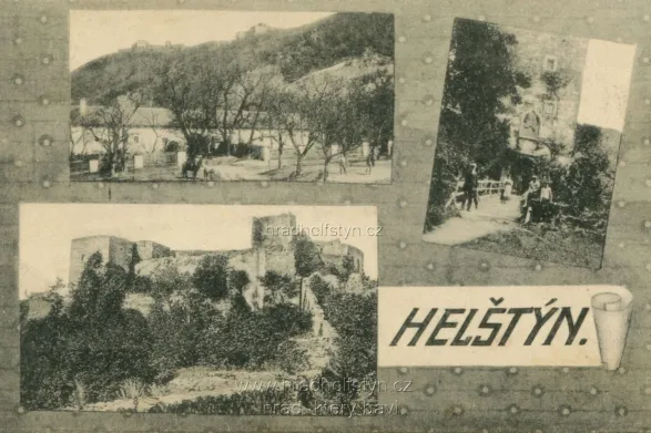 Helfštýn, MF, nakl. Václav Pátek, knihkupec Lipník, 1921