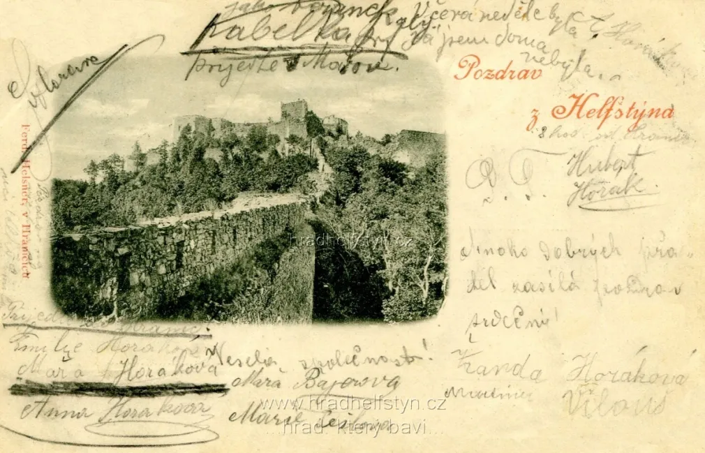 Helfštýn, MF, DA, Ferd. Helsner v Hranicích, prošlá 1899