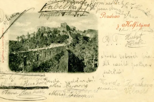 Helfštýn, MF, DA, Ferd. Helsner v Hranicích, prošlá 1899
