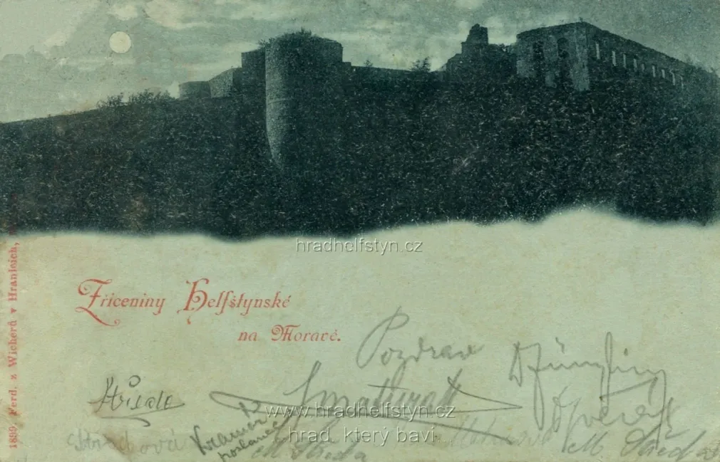 Helštýn, MF, DA, nakl. Ferd. z Wicherů v Hranicích, prošlá 1899