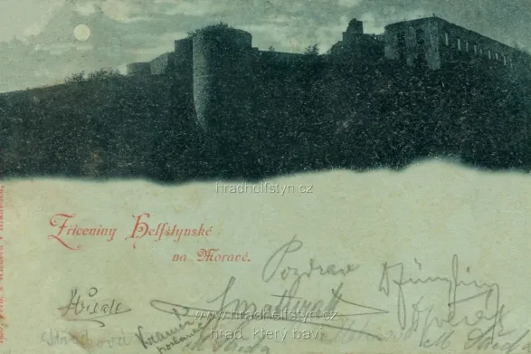 Helštýn, MF, DA, nakl. Ferd. z Wicherů v Hranicích, prošlá 1899