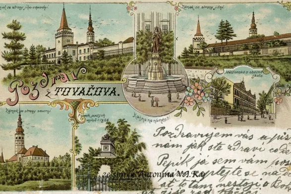 Tovačov, MF, DA, litografie, prošlá 1898