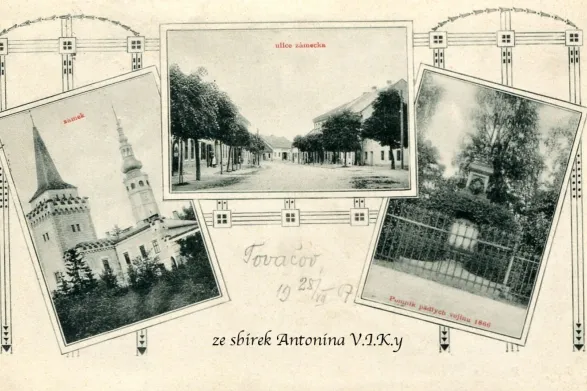 Tovačov, MF, nákladem Hubler, prošlá 1907