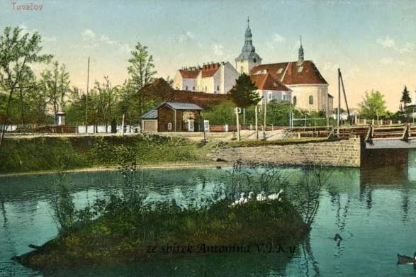 Tovačov, MF, náklad M. Husičková, prošlá, razítko "Z"