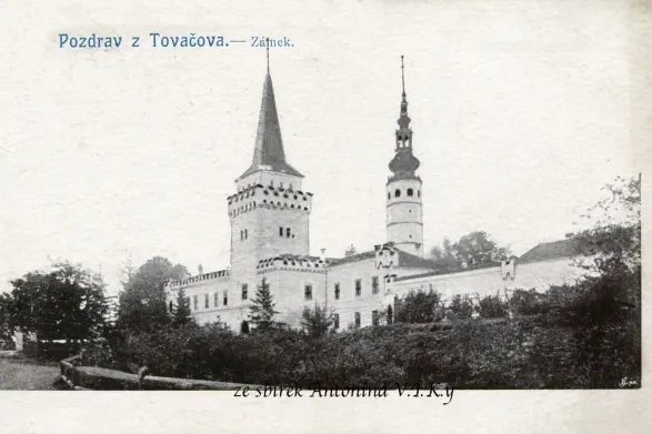 Tovačov, MF, tisk J. Slovák, prošlá 1916 (razítko KuK)