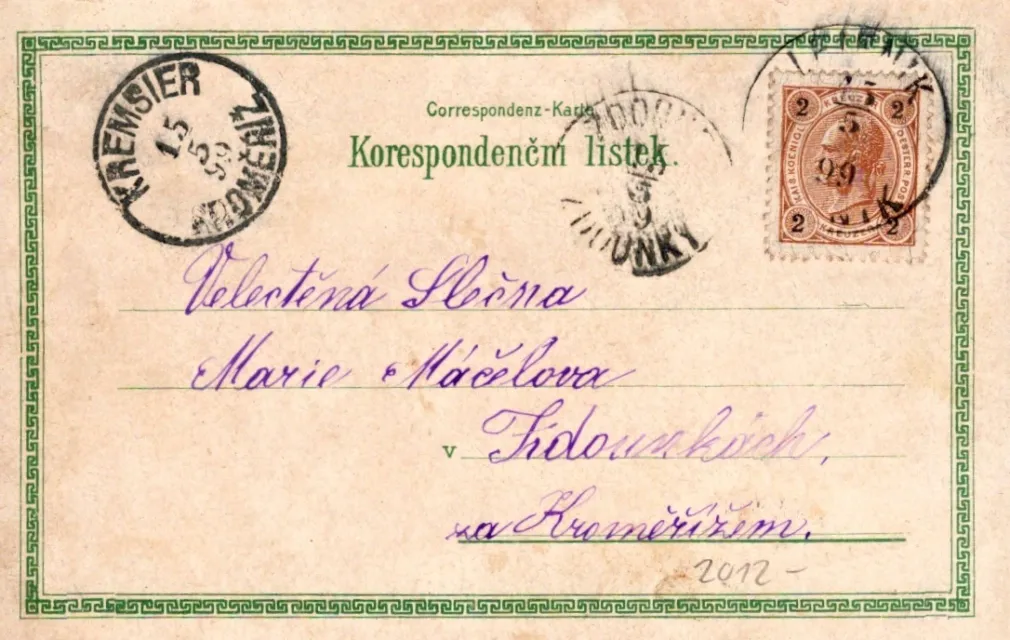 Helfštýn, litografie, DA, prošlá 1899
