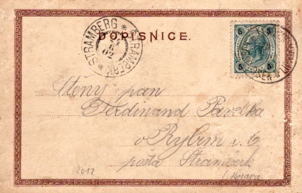 Helfštýn, litografie, DA, prošlá 1902