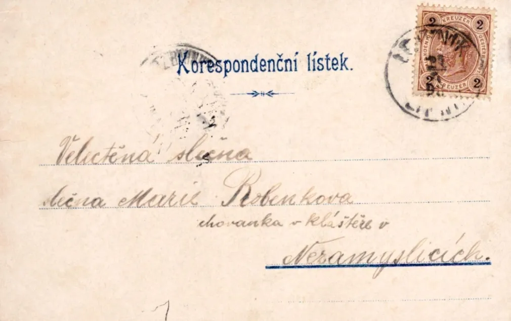 Helfštýn, litografie, DA, prošlá 1898