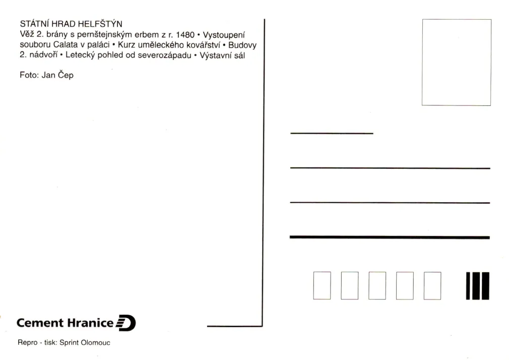 Helfštýn, VF, tisk Sprint Olomouc
