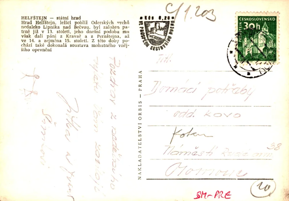 Helfštýn, VF, nakladatelství Orbis