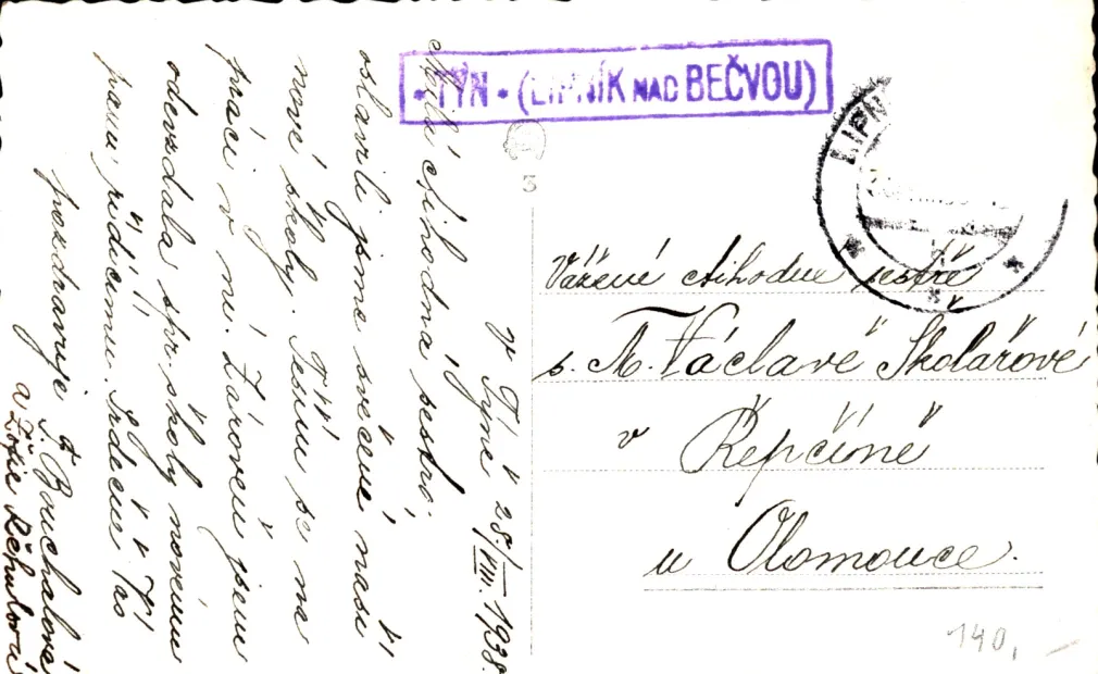 Týn nad Bečvou, MF, prošlá 1938