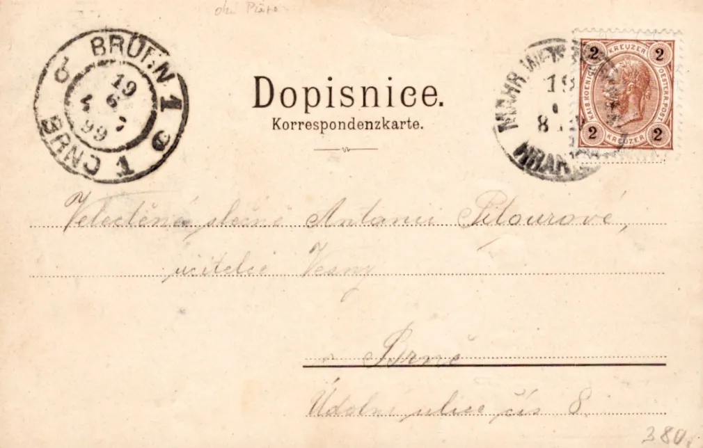 Helfštýn, MF, DA, Ferd. Helsner v Hranicích, prošlá 1899