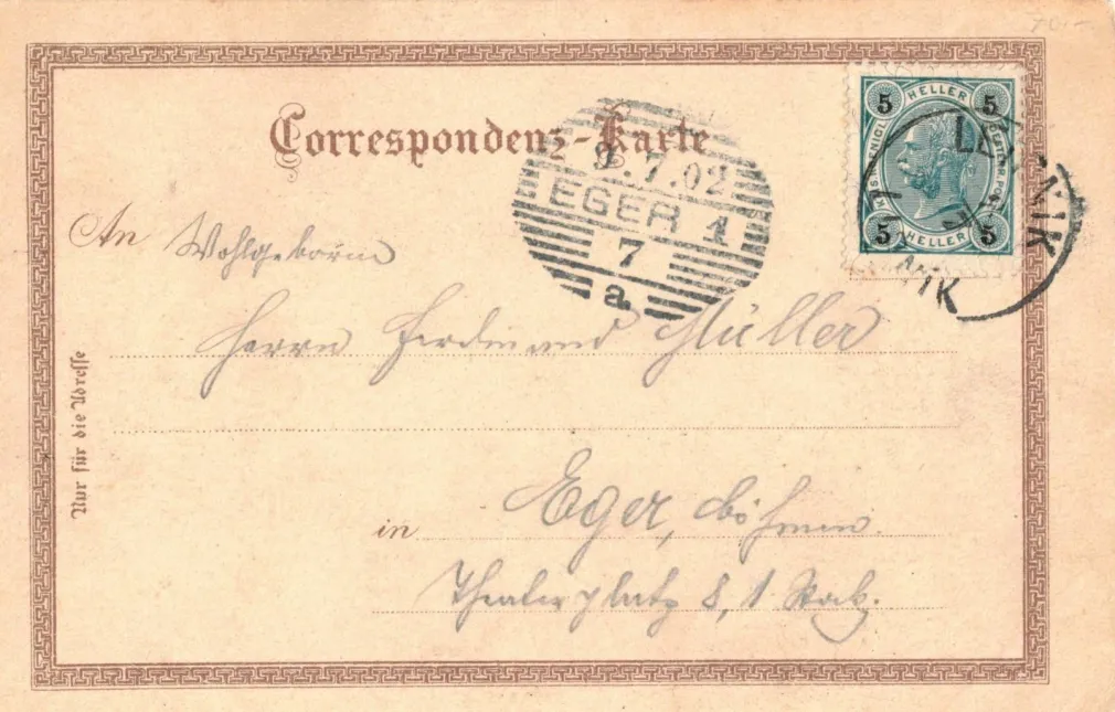 Helfštýn, litografie, DA, prošlá, 1902