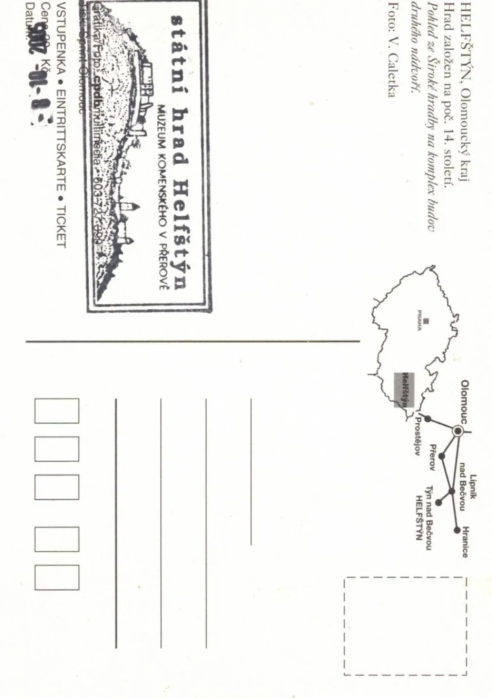 Helfštýn, VF, vstupenka č.8