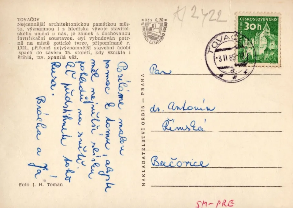 Tovačov, VF, prošlá 1965